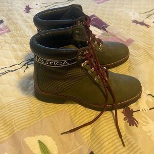 Nautica olive burgundy boots